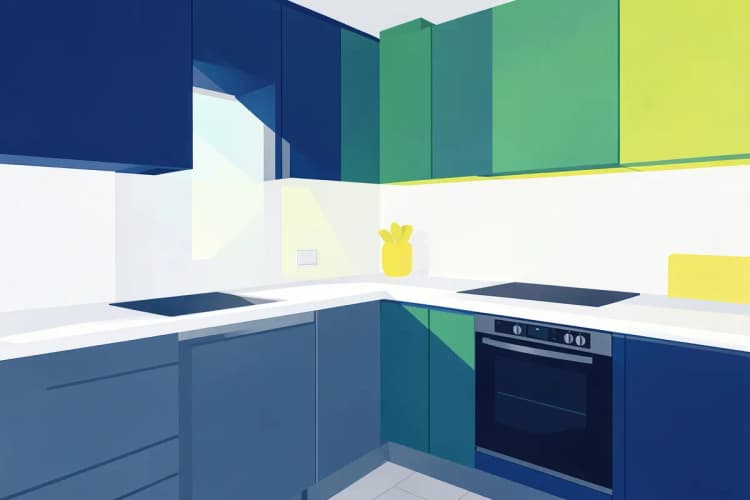 A sleek, modern kitchen featuring durable white quartz countertops.