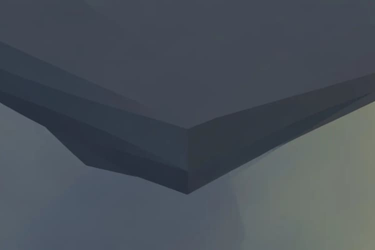 A close-up of a thick kitchen worktop edge, showing its profile.