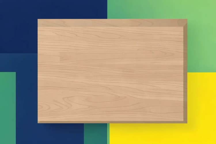 Affordable laminate kitchen worktop with a wood effect.