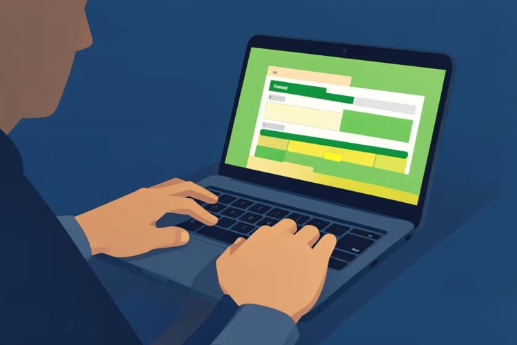 A person placing an order for a custom-sized worktop online.