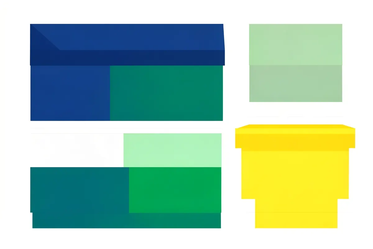 A graphic illustrating different possible dimensions for kitchen worktops.